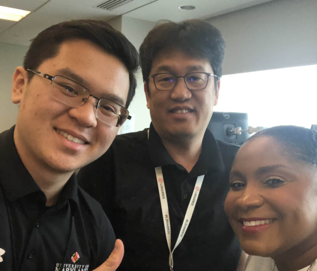 A picture of my manager, engineering director, and I